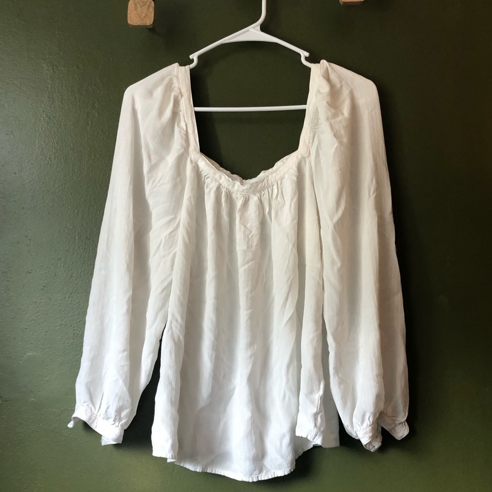 Square neck blouse